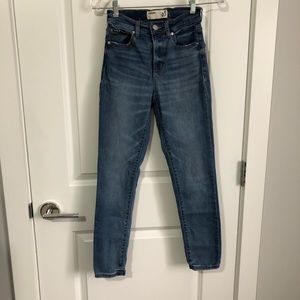 GARAGE HIGH WAISTED MEDIUM WASHED SKINNY JEANS - 3